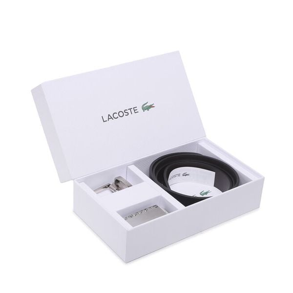 Pasek Lacoste. Czarne paski damskie Lacoste, bez wzorów. Za 439.99 zł.