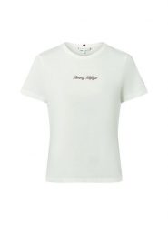 Tommy Hilfiger Koszulka Kobiety Dżersej biały, XS. Białe t-shirty damskie Tommy Hilfiger, xs, bez wzorów, z bawełny, bez kołnierzyka. Za 119.95 zł.