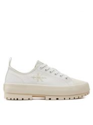 Calvin Klein Jeans Trampki Lugged Hybrid Laceup Ml Mtr YW0YW01505 Biały. Białe trampki i tenisówki damskie Calvin Klein Jeans, bez wzorów, z jeansu, bez zapięcia. Za 269.99 zł.