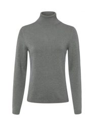 Brookshire bluzka z golfem Kobiety Bawełna (100%) szary, XXL. Szare bluzki damskie brookshire, xxl, bez wzorów, z bawełny, bez kołnierzyka, bez ramiączek. Za 199.95 zł.