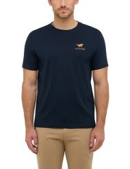 Męski T-Shirt Mustang Style Austin Dark Sapphire 1016866 4136. Niebieskie t-shirty męskie Mustang, m, bez wzorów, bez kołnierzyka. Za 79.99 zł.