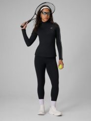 4F Legginsy dzianinowe damskie - czarne M. Czarne legginsy damskie 4f, m, bez wzorów, z dzianiny. Za 129.99 zł.