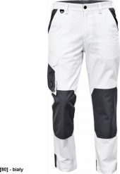 CERVA CREMORNE spodnie - męskie spodnie robocze do pasa, wytrzymała tkanina bawełnianiana, 60% bawełna, 40% poliester - biały 54. Białe spodnie materiałowe męskie CERVA, m, bez wzorów, z bawełny. Za 95.51 zł.