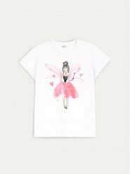 Coccodrillo T-Shirt ZC4143202VGA Biały Regular Fit. Białe t-shirty i topy dla dziewczynek COCCODRILLO, bez wzorów, z bawełny, bez ramiączek. Za 29.99 zł.