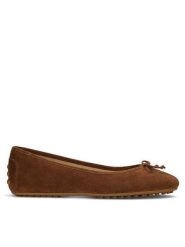 LAUREN RALPH LAUREN Baleriny 802951376001 Brązowy. Brązowe baleriny damskie Lauren Ralph Lauren, bez wzorów, ze skóry, bez obcasa. Za 359.99 zł.