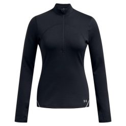 Bluza Under Armour Vanish Cw Z Zamkiem 1/2 Damskie. Czarne bluzy sportowe damskie Under Armour, l, bez wzorów, z dzianiny, bez kaptura. Za 347.99 zł.