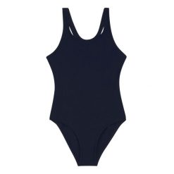 Kostium kąpielowy dziewczęcy Katrisse jednoczęściowy. Niebieskie stroje kąpielowe dla dziewczynek Regatta, bez wzorów, z materiału. Za 54.75 zł.