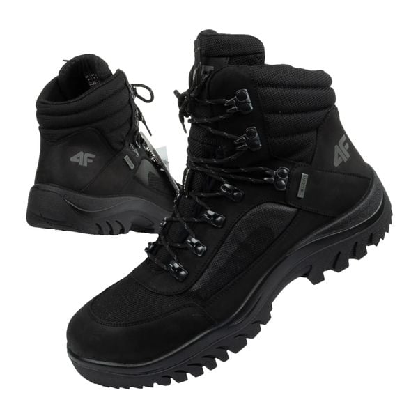 Buty sportowe 4F H4Z21 OBMH253 21S. Czarne trekkingi męskie 4f, za kostkę, trekkingowe. Za 339.00 zł.
