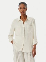 ONLY Koszula Asmin 15349102 Beżowy Regular Fit. Brązowe bluzki damskie Only, s, bez wzorów, z wiskozy, bez kołnierzyka, bez ramiączek. Za 189.99 zł.