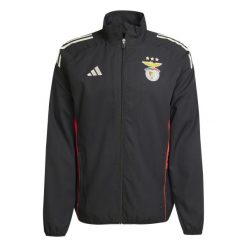Kurtka dresowa Benfica Lizbona Tiro 25. Czarne kurtki męskie Adidas, l, bez wzorów, z dresówki, sportowe, bez kaptura. Za 361.55 zł.