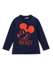 Original Marines Bluzka MICKEY MOUSE DCAV3521F Granatowy Regular Fit. Niebieskie bluzki dla dziewczynek Original Marines, bez wzorów, z bawełny, bez kołnierzyka, bez ramiączek. Za 59.99 zł.