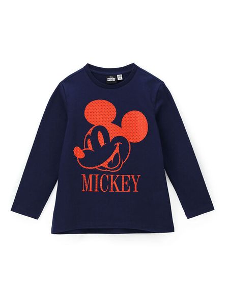 Original Marines Bluzka MICKEY MOUSE DCAV3521F Granatowy Regular Fit. Niebieskie bluzki dla dziewczynek Original Marines, bez wzorów, z bawełny, bez ramiączek. Za 89.99 zł.