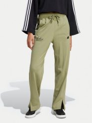 Adidas Spodnie dresowe Signature Graphic JI6524 Zielony Loose Fit. Zielone spodnie dresowe damskie Adidas, s, bez wzorów, z bawełny. Za 169.99 zł.