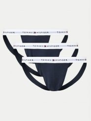 Tommy Hilfiger Komplet 3 par slipów Jock Strap UM0UM03377 Granatowy. Niebieskie slipki męskie Tommy Hilfiger, m, bez wzorów, z bawełny. Za 99.99 zł.