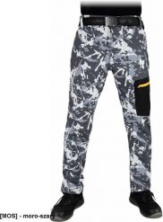 Reis - spodnie ochronne softshell męskie oddychające wiatro-wodoodporne stretch 4D kieszenie na suwak 94% poliester 6% elastan 300 g/m moro-szary 62. Brązowe spodnie sportowe męskie Reis, m, bez wzorów, z elastanu. Za 104.26 zł.