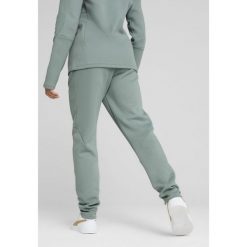 Damskie spodnie dresowe EVOSTRIPE PUMA Green Moon. Zielone spodnie dresowe damskie Puma, xl, bez wzorów, z dresówki, trekkingowe. W wyprzedaży za 129.00 zł.
