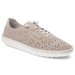 Różowe Półbuty Rieker Wygodne Obuwie Damskie. Czerwone półbuty damskie Rieker, w ażurowe wzory, sportowe, bez obcasa, na płaskiej podeszwie, bez zapięcia. Za 319.00 zł.