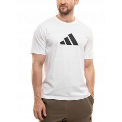Koszulka Mężczyzna adidas T-shirt Bluzka Sportowa Bawełna Treningowa Biała XXL. Białe koszulki sportowe męskie Adidas, m, bez wzorów, z bawełny, sportowe, bez kołnierzyka. Za 140.99 zł.