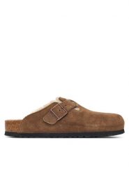Birkenstock Klapki Boston Shearling 1032440 Brązowy. Brązowe klapki męskie Birkenstock, ze skóry. Za 854.99 zł.