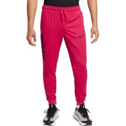 Spodnie Nike FC Dri-Fit, Mężczyźni. Czerwone buty sportowe męskie Nike, z poliesteru, bez zapięcia, na fitness i siłownię, dri-fit (nike). W wyprzedaży za 189.75 zł.