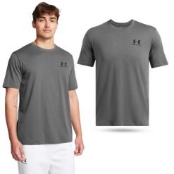 Koszulka fitness męska UNDER ARMOUR 1326799 z krótkim rękawem. Brązowe koszulki sportowe męskie Under Armour, m, bez wzorów, bez kołnierzyka, bez ramiączek, na fitness i siłownię. Za 99.00 zł.