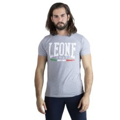 Koszulka na co dzień na siłownię. Szare koszulki sportowe męskie LEONE 1947 APPAREL, l, bez wzorów, z bawełny, bez kołnierzyka, bez ramiączek, na fitness i siłownię. W wyprzedaży za 83.36 zł.