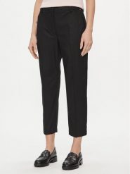 Tommy Hilfiger Chinosy WW0WW40504 Czarny Straight Fit. Czarne spodnie materiałowe damskie Tommy Hilfiger, bez wzorów, z bawełny. Za 309.99 zł.