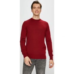 Tommy Hilfiger Tailored - Sweter. Brązowe swetry przez głowę męskie Tommy Hilfiger Tailored, z dzianiny, z okrągłym kołnierzem. Za 399.90 zł.
