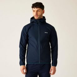 Arec III Męski wodoodporny softshell na wędrówki. Niebieskie kurtki męskie Regatta, m, bez wzorów, z softshellu, eleganckie, bez kaptura. Za 179.99 zł.