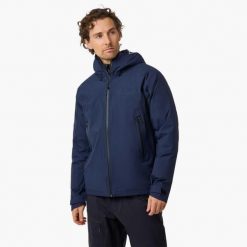Kurtka shell hiking męska Swedemount Himalaya Shell Jacket II wodoodporny. Niebieskie kurtki męskie SWEDEMOUNT, m, bez wzorów, bez kaptura. W wyprzedaży za 672.00 zł.