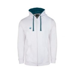 Podstawowa bluza bawełniana z zamkiem błyskawicznym dla mężczyzn RODHES JACKET M. Białe bluzy męskie IZAS, l, bez wzorów, z bawełny, bez kaptura. Za 204.30 zł.