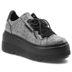 Czarne Sneakersy Chebello Eleganckie Obuwie Damskie Na Platformie. Czarne obuwie sportowe damskie CheBello, bez wzorów, eleganckie, bez obcasa, na platformie, bez zapięcia. Za 509.99 zł.