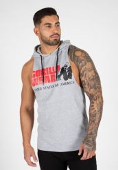 Tank top z kapturem Gorilla Wear Rogers. Szare t-shirty męskie GORILLA WEAR, xl, bez wzorów, eleganckie, bez kołnierzyka. Za 176.75 zł.