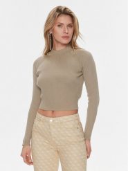 Guess Sweter Marie W4RR24 Z3C71 Beżowy Regular Fit. Brązowe swetry damskie Guess, m, z aplikacjami, z bawełny, bez kołnierzyka, bez ramiączek, bez kaptura. Za 199.99 zł.