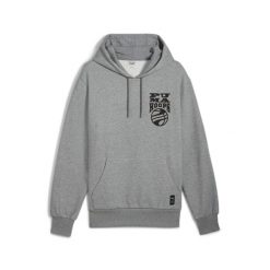 Bluza Puma Hoops. Szare bluzy męskie Puma, m, bez wzorów, z materiału, z kapturem, do koszykówki. Za 194.50 zł.