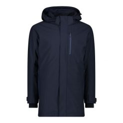 Parka softshell CMP. Czarne parki męskie CMP, bez wzorów, z softshellu, sportowe, bez kaptura. Za 716.50 zł.