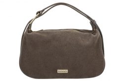 Elegancka torebka zamszowa na ramię - Beżowa ciemna. Brązowe torby na ramię damskie Barberinis, bez wzorów, ze skóry, eleganckie, małe, matowe, bez dodatków. Za 212.99 zł.