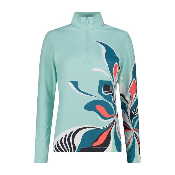 Golf damska turystyczne CMP 34L4216. Niebieskie bluzy sportowe damskie CMP, l, bez wzorów, bez kaptura, na golfa. Za 372.00 zł.