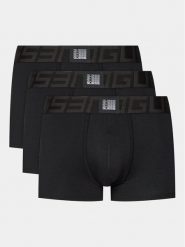 Guess Komplet bokserek Idol U4RG01 K6YW0 Czarny. Czarne bokserki męskie Guess, l, z aplikacjami, z bawełny. Za 209.99 zł.