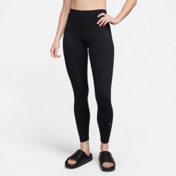Legginsy Kobieta Nike High-Waisted Leffing czarny. Czarne legginsy damskie Nike, l, bez wzorów, z elastanu, na fitness i siłownię. Za 329.00 zł.