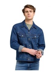 MESKA KURTKA JEANSOWA LEE RELAXED RIDER JACKET REACH 112371312. Płaszcze męskie Lee, l, bez wzorów, z jeansu, bez kaptura. Za 319.99 zł.