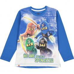 Koszulka w kolorze niebieskim. Zielone t-shirty dla chłopców marki Lego Wear Fashion, z bawełny, z długim rękawem. W wyprzedaży za 42.95 zł.