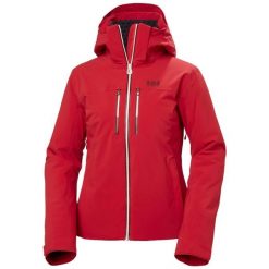 Damska kurtka narciarska Helly Hansen Alphelia Lifaloft. Czerwone kurtki damskie Helly Hansen, bez wzorów, bez kaptura, narciarskie. W wyprzedaży za 1,989.00 zł.