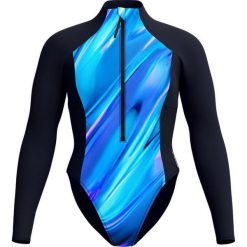 Damski Jednoczęściowy Kostium Kąpielowy Z Długim Rękawem I Nadrukiem Z Przodu. Czarne kostiumy jednoczęściowe damskie Speedo, s, w abstrakcyjne wzory, z materiału, do pływania. Za 395.99 zł.