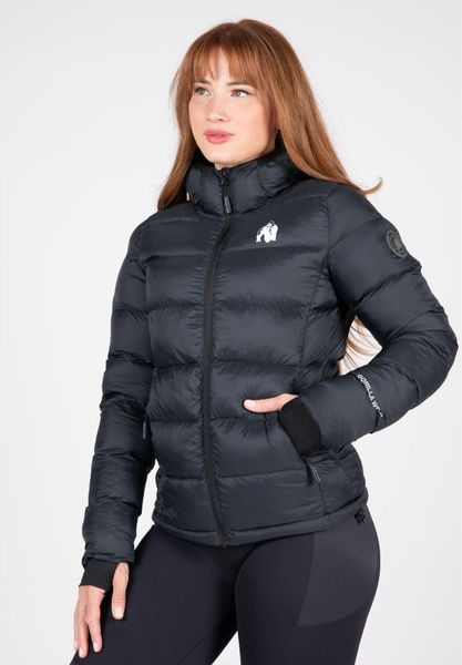 Rachel Puffer Kurtka - Czarny. Czarne kurtki damskie GORILLA WEAR, xs, bez wzorów, z nylonu, bez kaptura, na fitness i siłownię. Za 458.00 zł.
