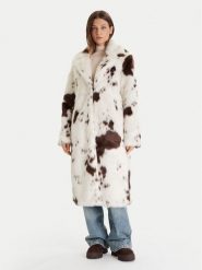 Vero Moda Futro Crystal 10343568 Beżowy Loose Fit. Brązowe płaszcze damskie Vero Moda, m, bez wzorów, z futra, bez kaptura. Za 499.99 zł.