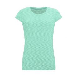 T-shirt Damski Hyperdimension II. Zielone koszulki sportowe damskie Regatta, bez wzorów, bez kołnierzyka, bez ramiączek, trekkingowe. Za 92.99 zł.
