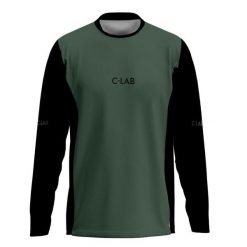 Koszulka MTB Enduro z długim rękawem. Czarne bluzy męskie C-LAB, bez wzorów, z tkaniny, bez kołnierzyka, bez ramiączek, rowerowe. Za 329.17 zł.