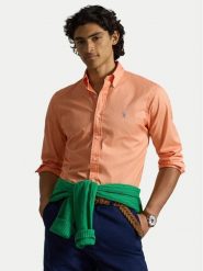 Polo Ralph Lauren Koszula 710B20512010 Pomarańczowy jasny Custom Fit. Brązowe koszule męskie Polo Ralph Lauren, m, bez wzorów, z bawełny, bez kołnierzyka, bez ramiączek. Za 729.99 zł.