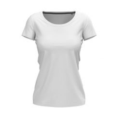 Damska Koszulka Z Okrągłym Dekoltem Claire. Białe koszulki sportowe damskie Stedman, xl, bez wzorów, bez kołnierzyka, bez ramiączek, trekkingowe. Za 52.99 zł.